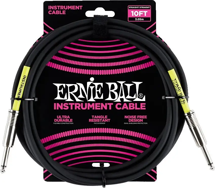 Ernie Ball 6048 - 3m Svart Instrumentkabel Tele/Tele