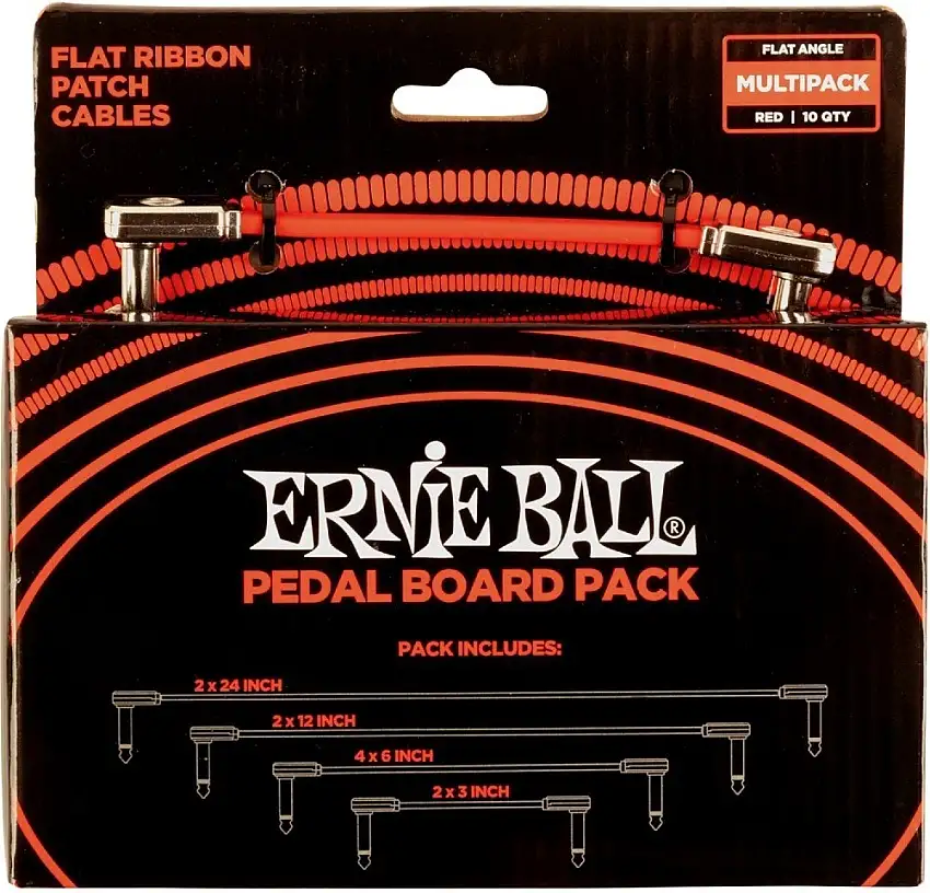 Ernie Ball 6404 Multipack - Röd Flat Patchkabel