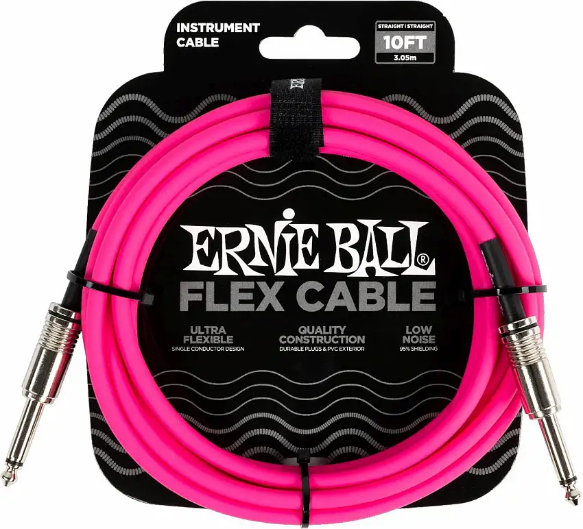 Ernie Ball 6413 FLEX instrumentkabel 3m - Rosa