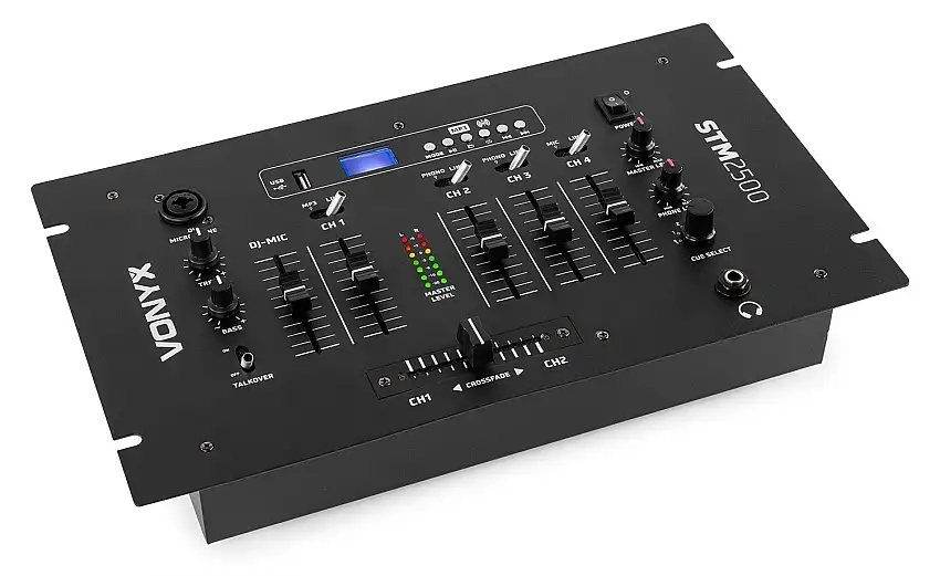 Vonyx STM2500 Mixer 5 kanaler, USB, BT, MP3