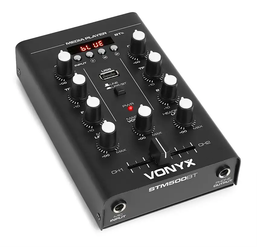 Vonyx STM500BT Mixer 2CH, BT, MP3, Displa