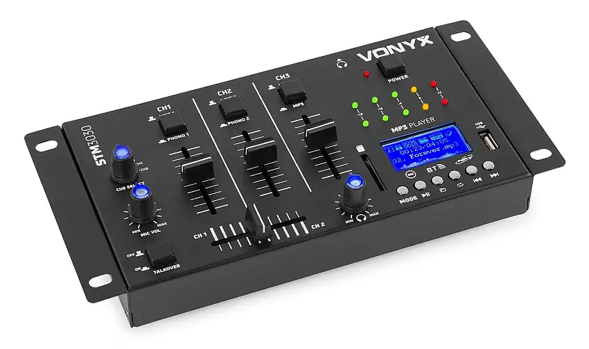 Vonyx STM3030 Mixer 4kanaler, BT, MP3/Inspeln/LED