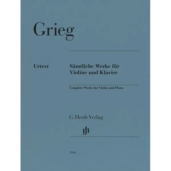 Henle Verlag Grieg Sämtliche Werke Violin