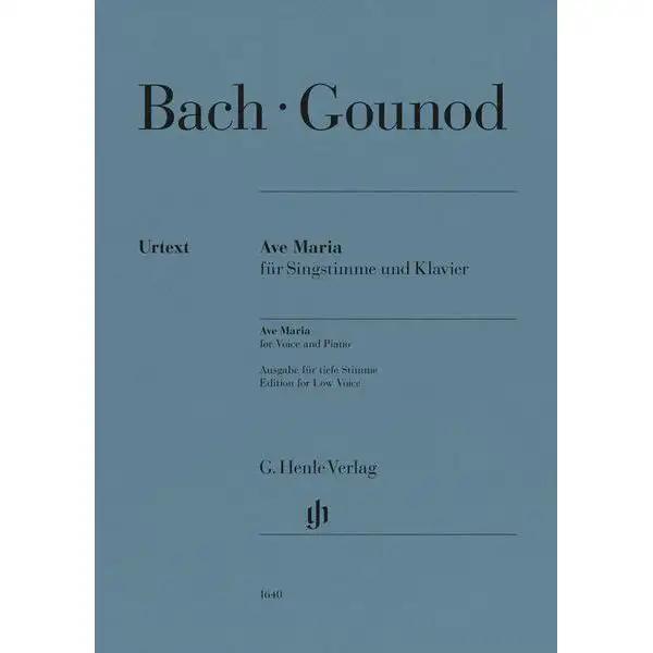 Henle Verlag Bach/Gounod Ave Maria tief