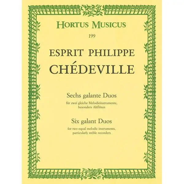 Bärenreiter Chédeville Galante Duos Alt