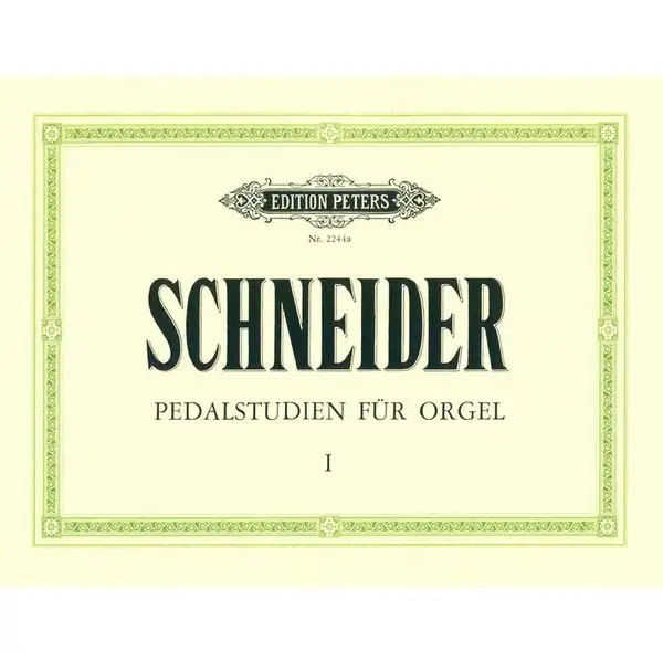 Edition Peters Pedalstudien for Orgel 1