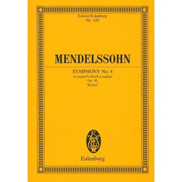 Edition Eulenburg Mendelssohn Sinfonie Nr. 4