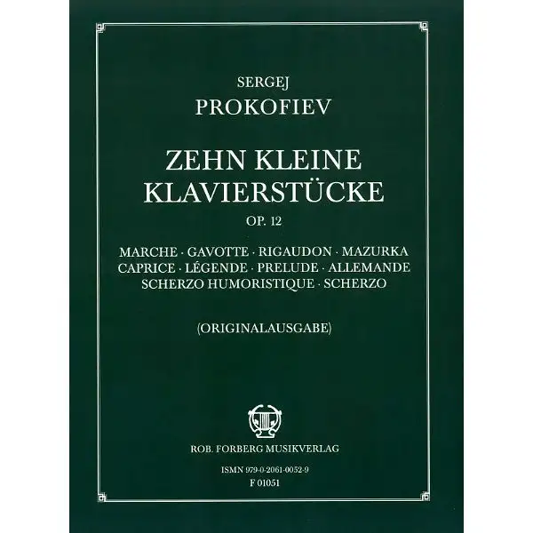Robert Forberg Musikverlag Prokofjew Kleine Klavierstücke