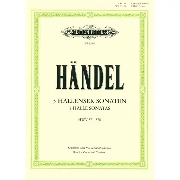 Edition Peters Händel Hallenser Sonaten