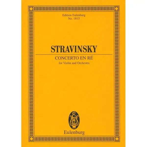 Edition Eulenburg Strawinsky Concerto En Ré