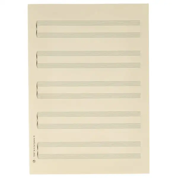 Star Sheet Music Paper Piano DIN A4