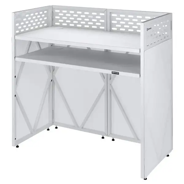 Roadworx DJ Table ALU White Shelf