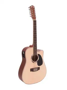 DiMavery DR-612 västerländsk gitarr 12-strängad - naturlig
