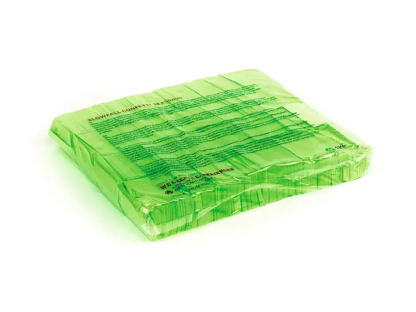 TCM FX Slowfall Confetti Rectangular 55x18mm, neon-green, uv active, 1kg