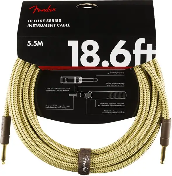 Fender Cable Deluxe 18,6' Straight/Straight Tweed