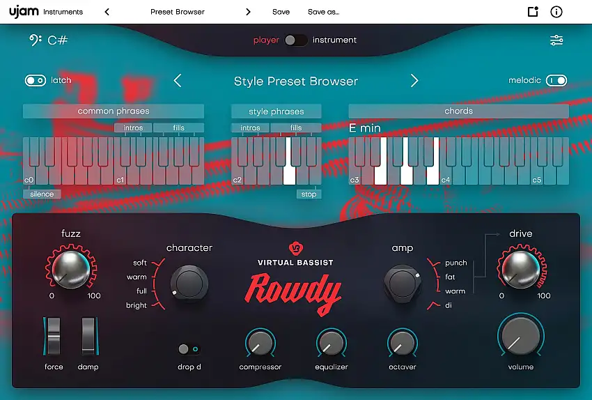 ujam Virtual Bassist Rowdy 2