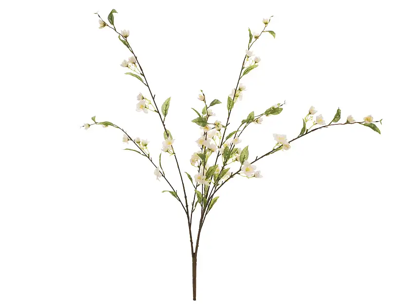 EUROPALMS Cherry spray, artificial, white, 60cm
