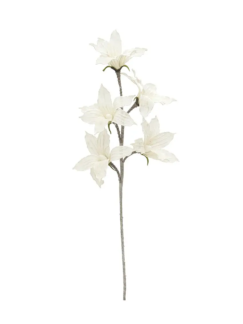 EUROPALMS Clematis Branch (EVA), artificial, white