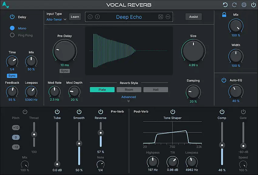 Antares AutoTune Vocal Reverb