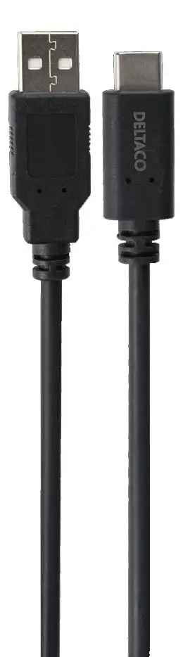 Deltaco USBC-1006-LSZH USB-A - USB-C 2m