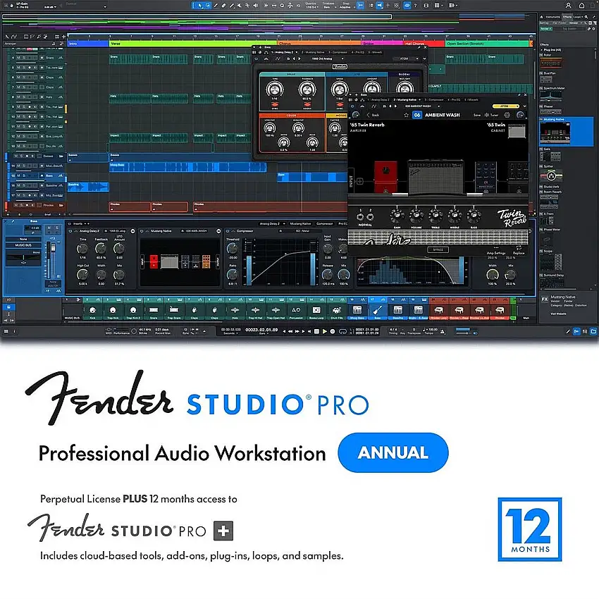 Fender Studio Pro 8 med 12 måneder Studio Pro+