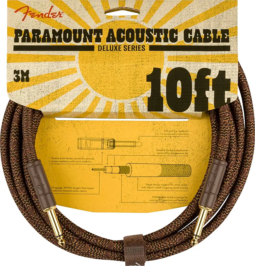 Fender Cable Paramount 10 Acoustic Instrument Brown
