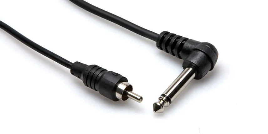 Hosa 1x6.3mm angled Ma > 1xRCA Ma 1m
