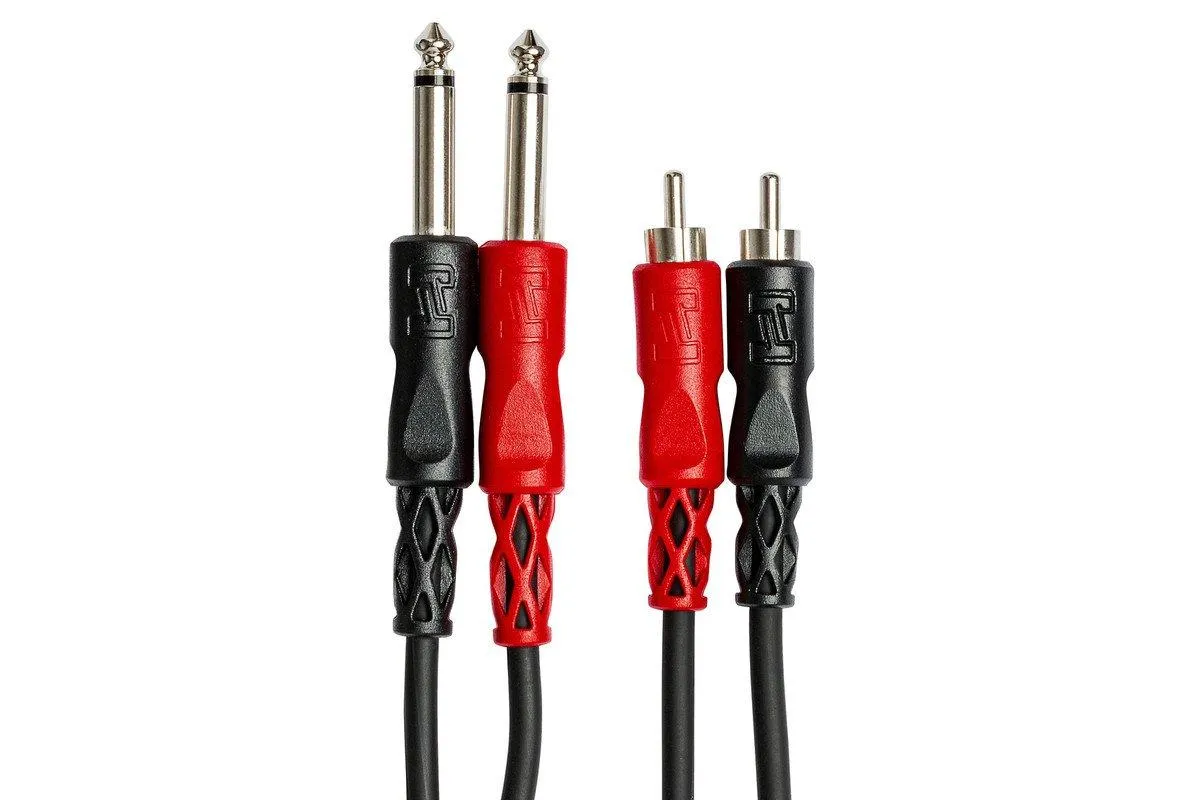 Hosa 2x6.3mm Ma > 2xRCA Ma 2m