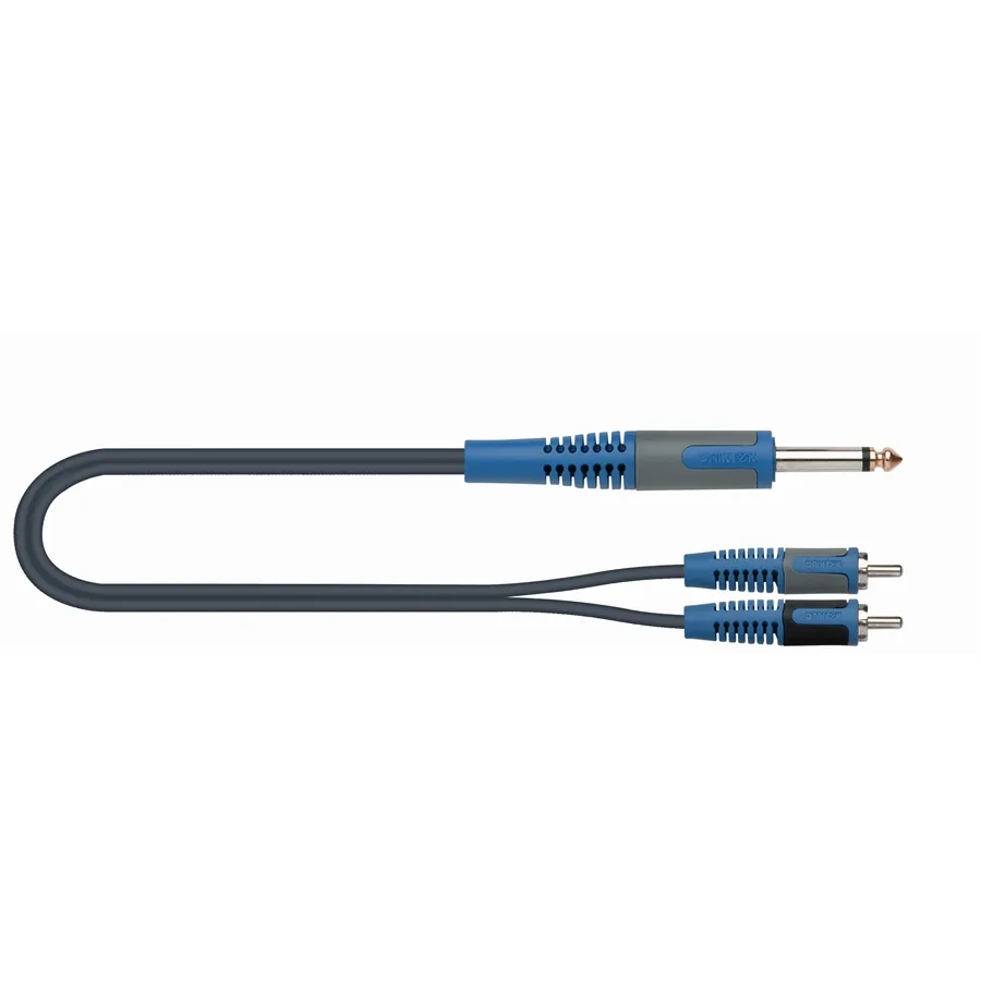 Quik Lok 1x6.3mm Ma MO > 2xRCA 5m