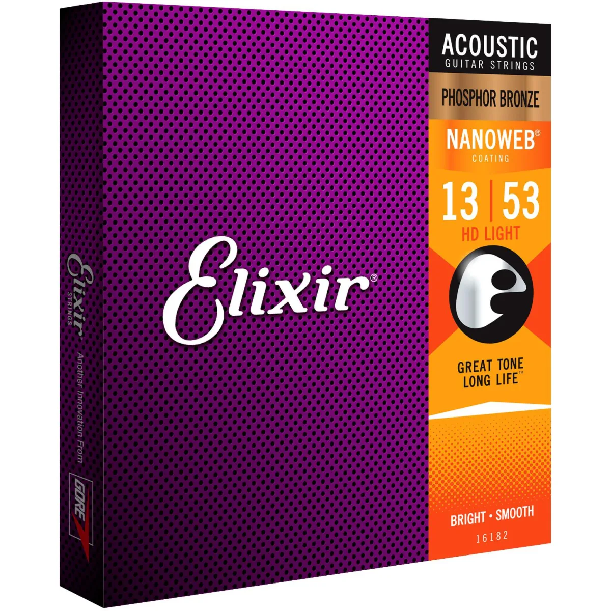 Elixir 16182 Acoustic Phosphor Bronze NANOWEB 013-053