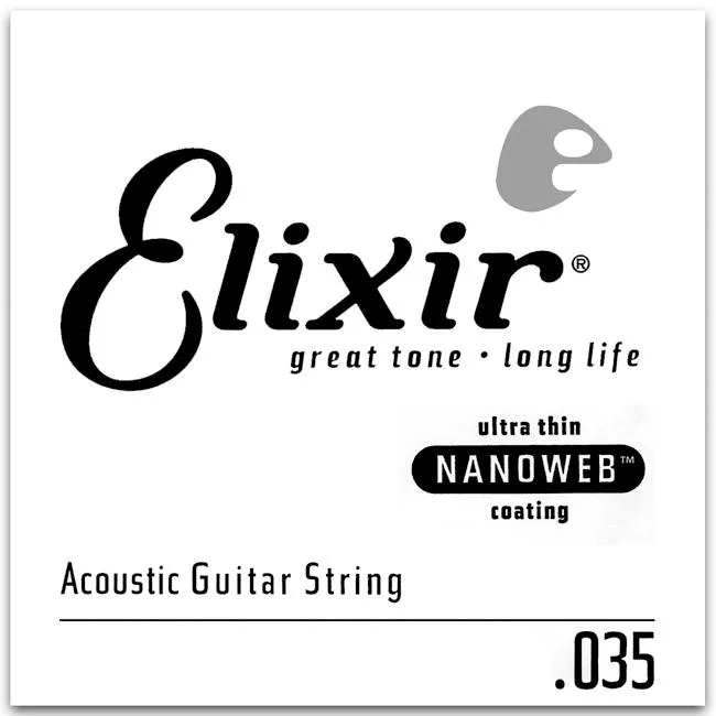 Elixir 15135 80/20 Bronze Single Acoustic Guitar NANOWEB 035