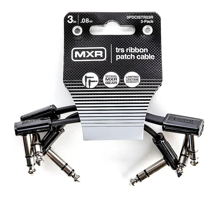 MXR Ribbon TRS Patch Cable 8 cm – 3 Pack