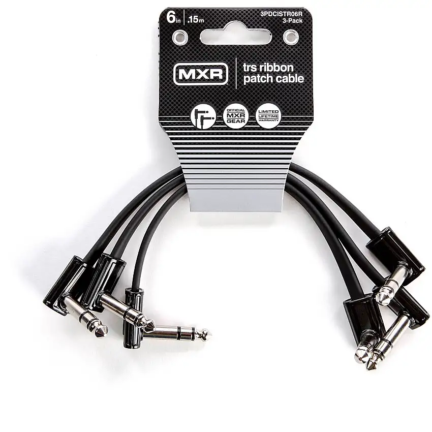 MXR Ribbon TRS Patch Cable 15 cm – 3-Pack