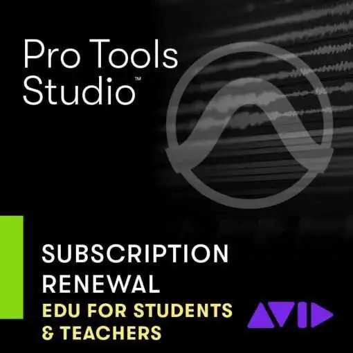 Pro Tools Studio Annual Paid Annually Subscription for EDU Students & Teachers Electronic Code - RENEWAL