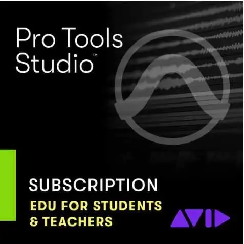 Pro Tools Studio Annual Paid Annually Subscription for EDU Students & Teachers Electronic Code - NEW