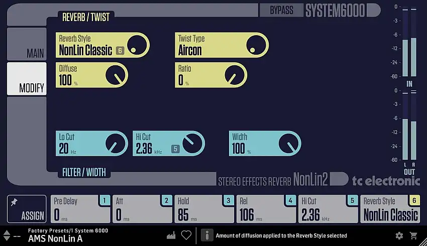tc electronic Nonlin2 Twisted Effects Reverb