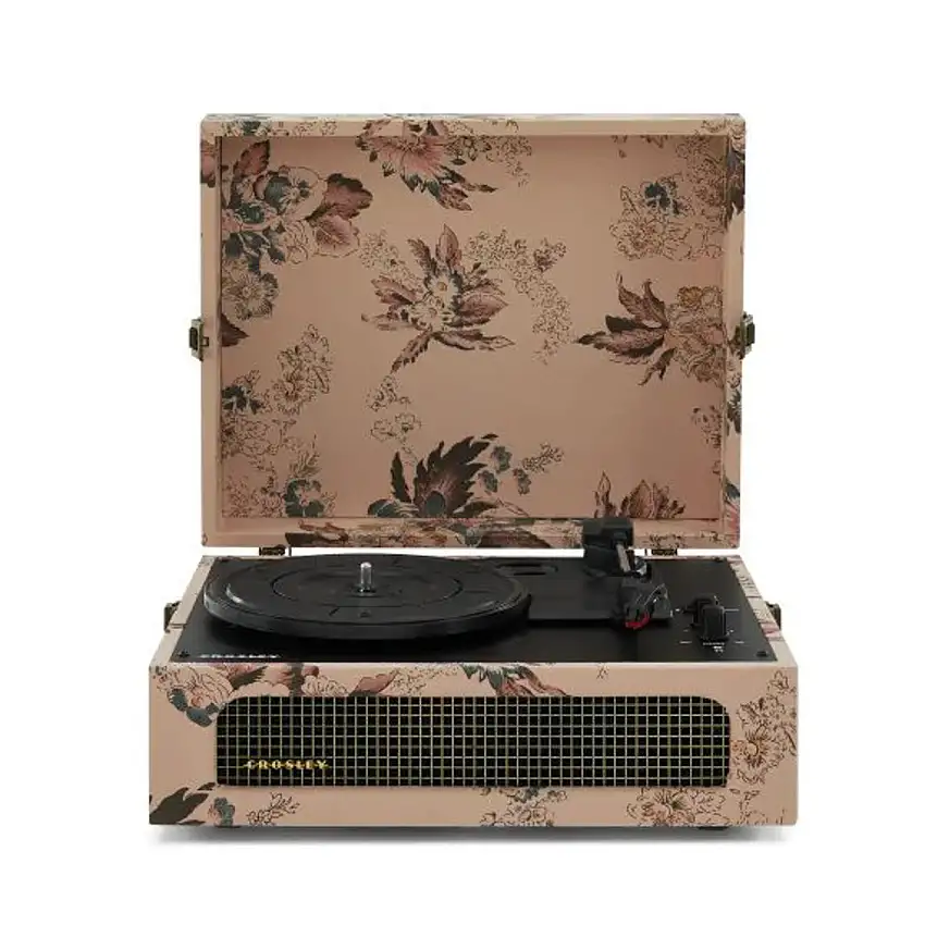 Crosley Voyager skivspelare tvåvägs Bluetooth (blommigt)