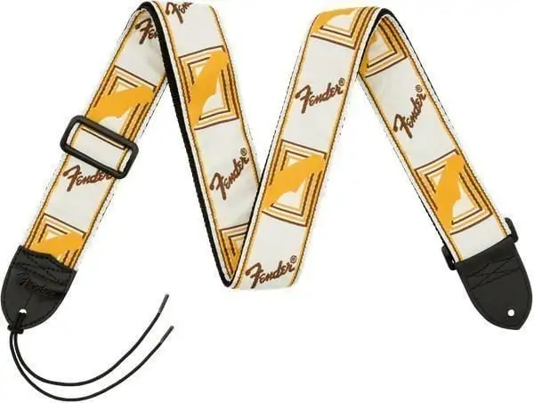 Fender 2'' Monogrammed White/Brown/Yellow Gitarrband i textil