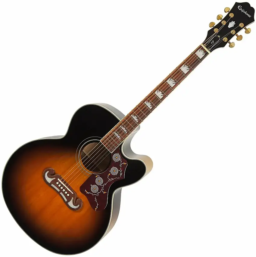 Epiphone J-200 EC Vintage Sunburst elektroakustisk gitarr