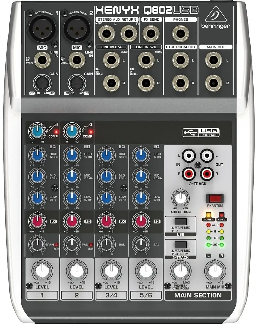 Behringer XENYX Q802 USB Mixningsbord