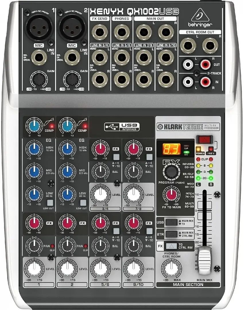 Behringer XENYX QX1002 USB Mixningsbord