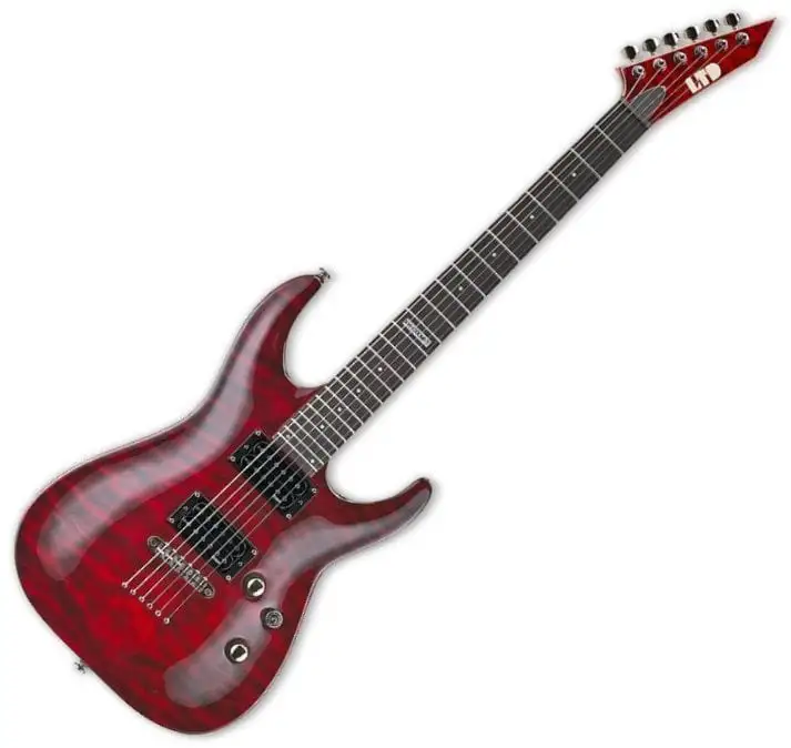 ESP LTD MH100QMNT SeeThru Black Cherry Elektrisk gitarr