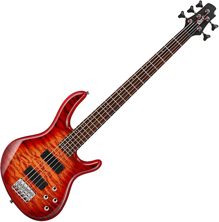 Cort ACTION V-DLX Cherry Red 5-strängad basgitarr