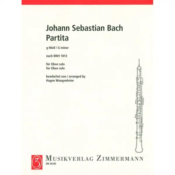 Zimmermann Verlag Bach Partita BWV 1013 Oboe