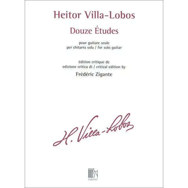 Editions Durand Villa-Lobos 12 Etudes