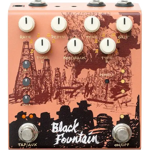 Old Blood Noise Endeavors Black Fountain Stereo Delay TE
