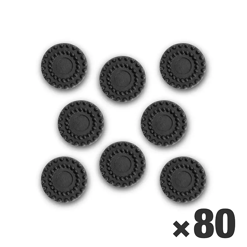Defender XPRESS 80-pack halkfria fötter - kabelskydd för påläggning | 80-pack halkfria fötter | svart | 27 mm