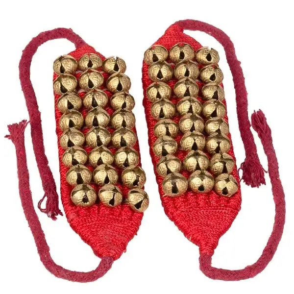 Afroton Bells 2 rows pair on velvet anklet