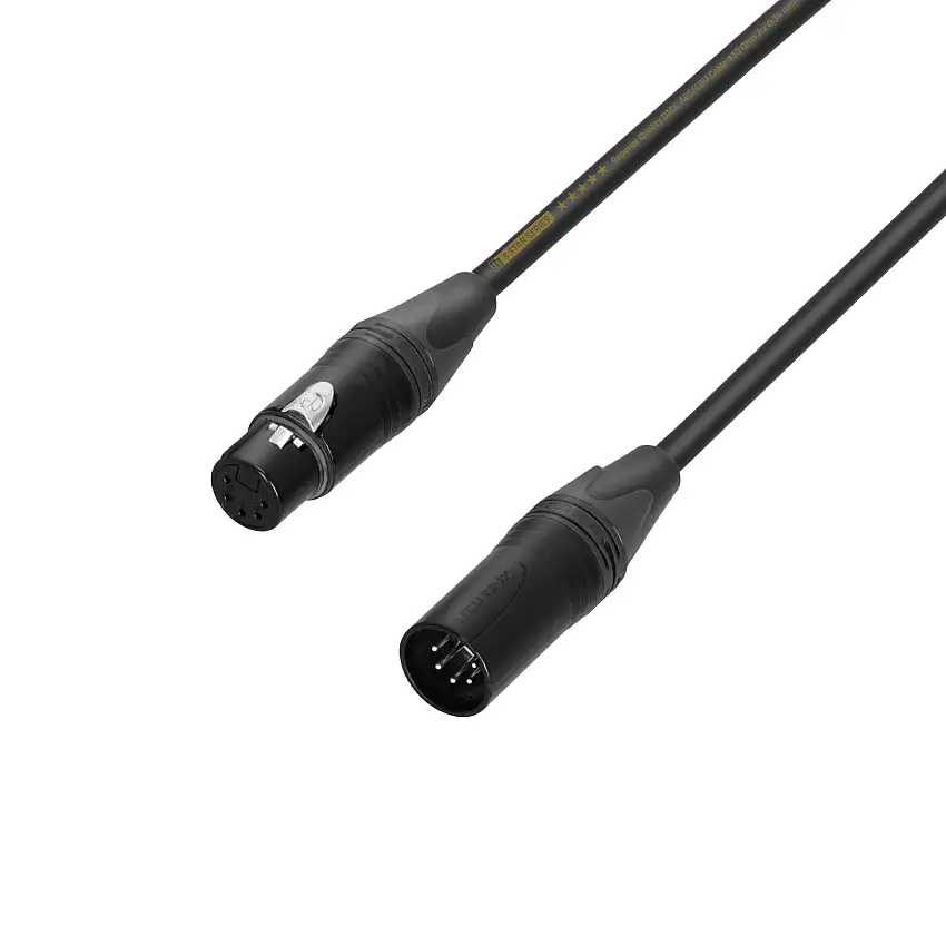 Adam Hall Cables 5 STAR DGH 0100 - DMX-kabel | Neutrik® XLR 5-polig | 1 m