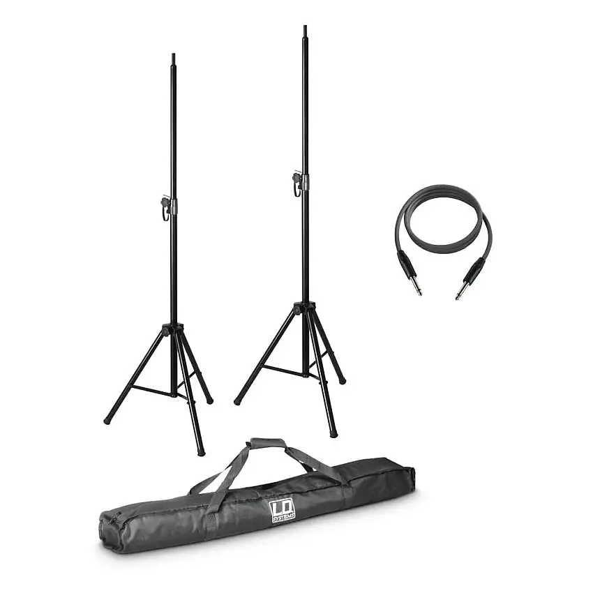 LD Systems MIX 6 G2 SET 2 - 2 x högtalarstativ med transportväska och högtalarkabel 10 m för MIX 6 (A) G2